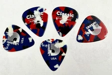 5-Pack D'Addario Planet Waves Classic .70mm Celluloid Multi-Color Guitar Picks