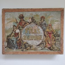 Puzzle ancien 19ème -Atlas Géographique Wogue & Lewy - 7 Planches , Paris