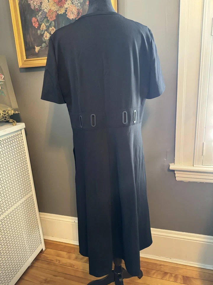 EMILIO PUCCI Black Wool Stretch Dress US 14/ IT 48 - Image 3 of 4