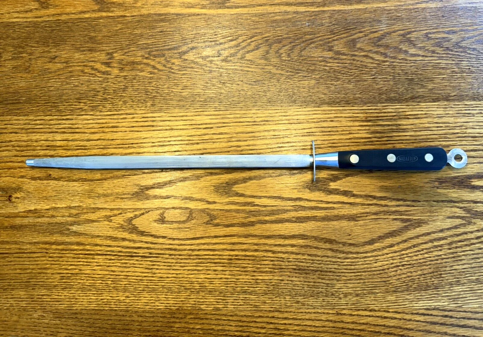 VTG Sabatier Large 11.75" Honing Rod Knife Sharpening Steel 3 Rivet Hanging Ring
Opens in a new wind