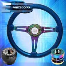 Neo Chrome Extender For 96-15 Civic Metallic Blue Neo Chrome Steering Wheel Neo Chrome Extender For 96-15 Civic Metallic Blue Neo Chrome Steering Wheel