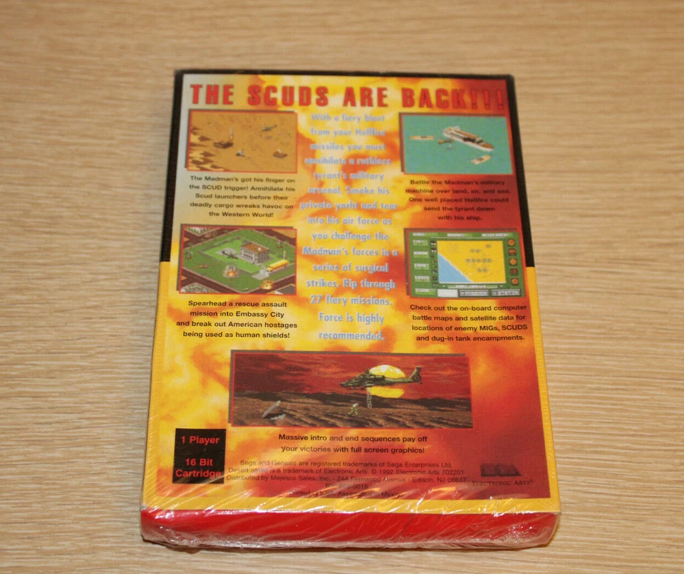 SEGA GENESIS Desert Strike - Gulf War - SEALED NEW 1992 Video Game EA Air Force  - Image 2 of 4