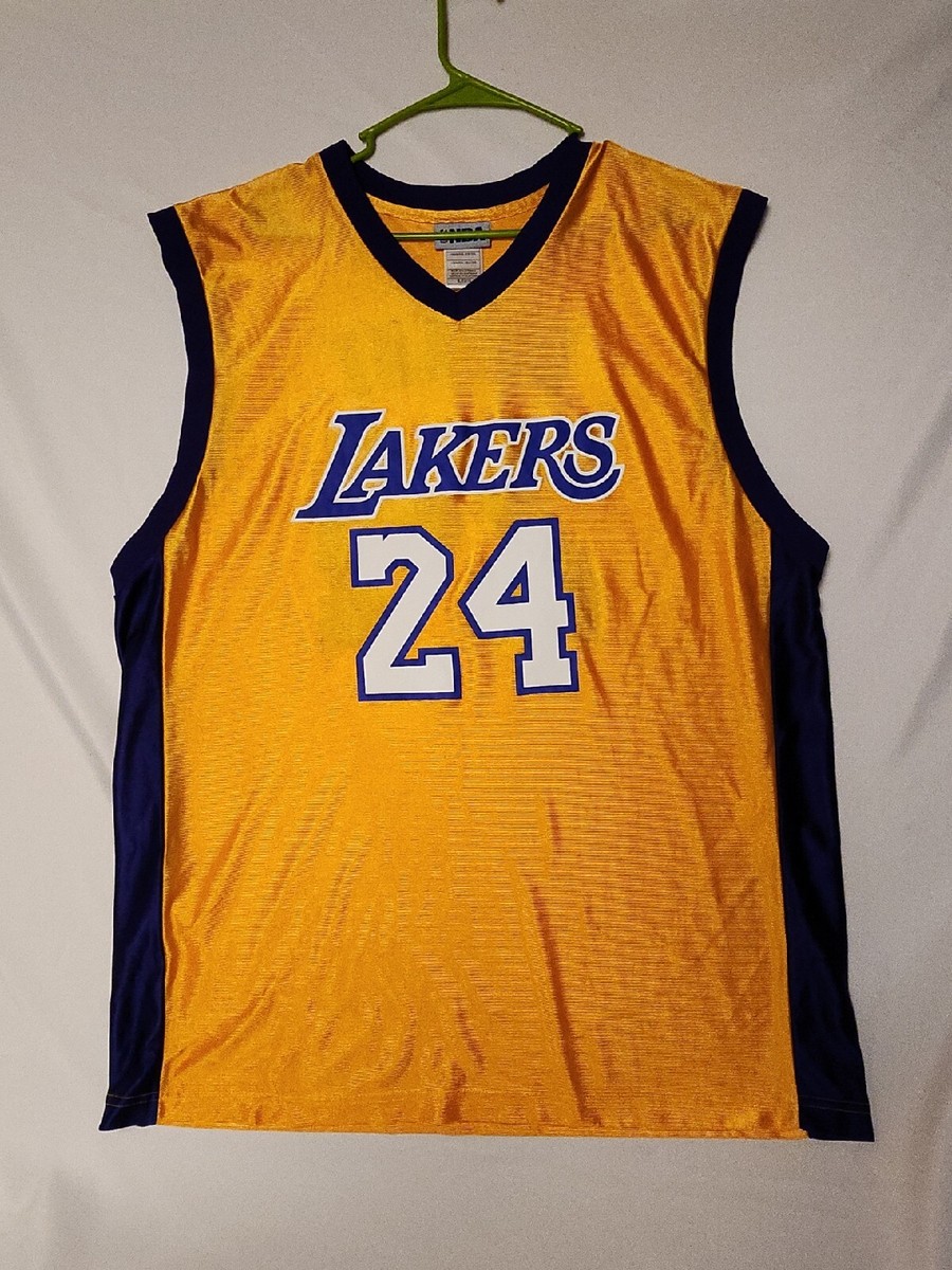 NBA Kobe Bryant #24 LA Lakers Jersey Gold Purple Men's XL 2-Sided