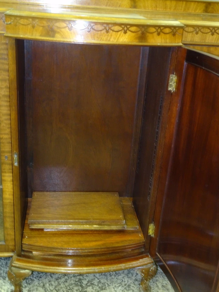 EXQUISITO GABINETE CHINO ANTIGUO DE FINALES DEL SIGLO XIX CHIPPENDALE RENACIMIENTO CHAPA CAOBA Foto 4 de 4