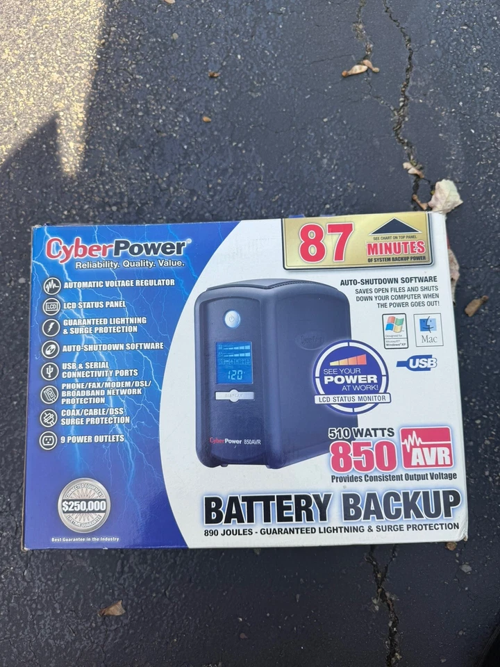 CyberPower CP1000AVRLCD 120V 600W Desktop/Freestanding UPS - Image 2 of 4