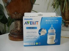 NIB PHILIPS AVENT NATURAL 3 WIDE NECK 9 oz ANTI-COLIC NATURAL LATCH BABY BOTTLES