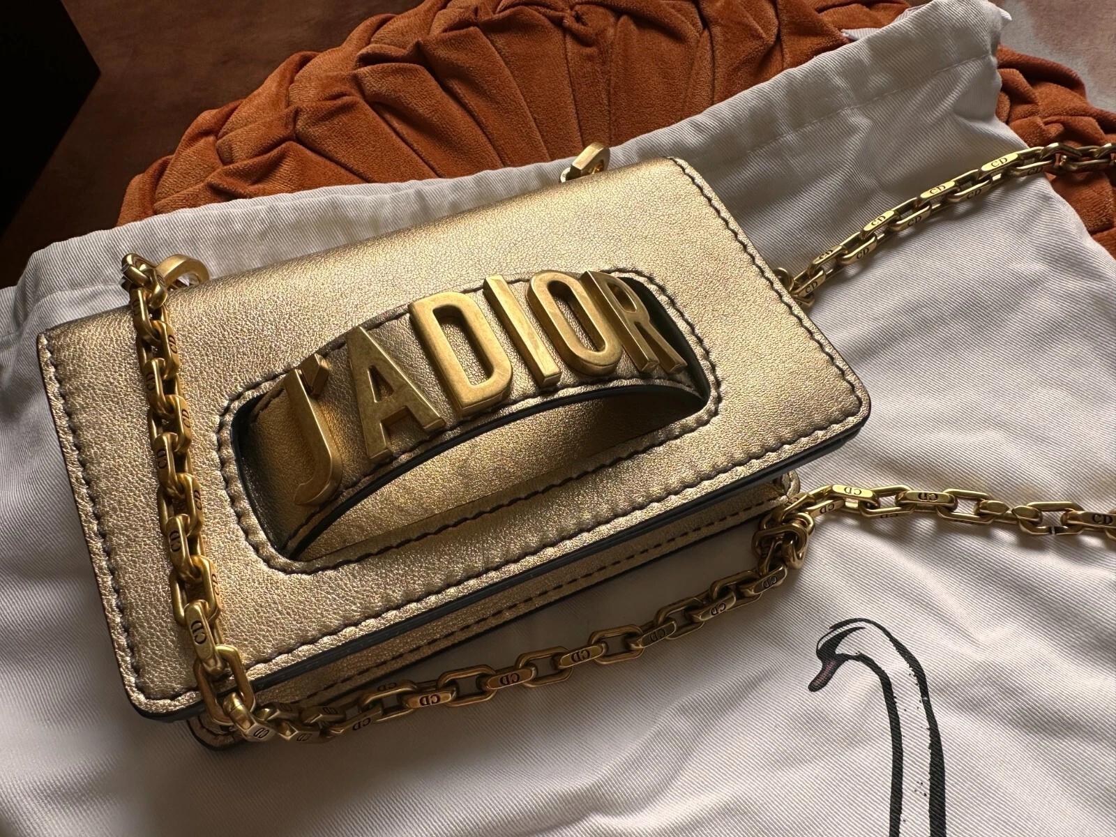 Petit sac à main Dior J'adior chaîne dorée avec sac de rangement du Japon Occasion