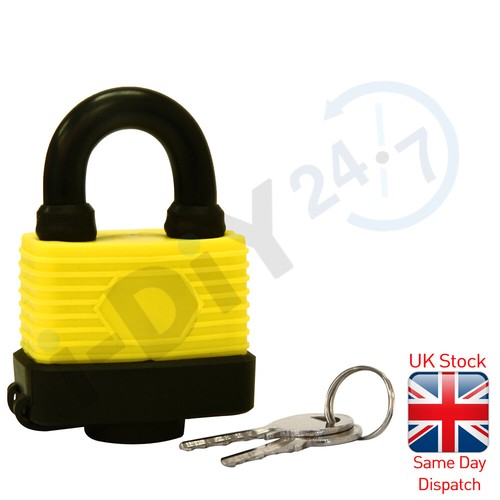 Rolson Laminated Steel Padlock 30 40 50 65MM Weatherproof Heavy Duty Key Shed - 第 7/7 張圖片