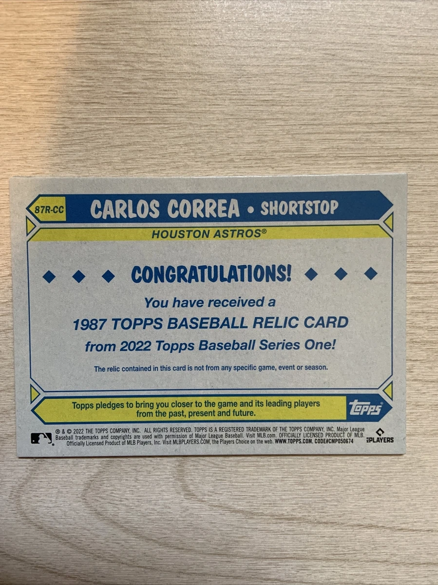2022 Topps Carlos Correa 1987 - 35th Anniversary Game Used Bat 