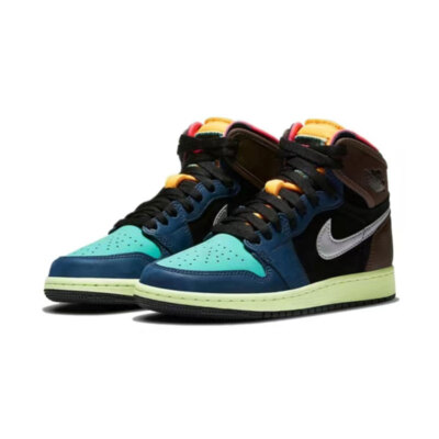 Nike Air Jordan 1 AJ1 Retro GS High 'Tokyo Bio Hack' Shoes 575441