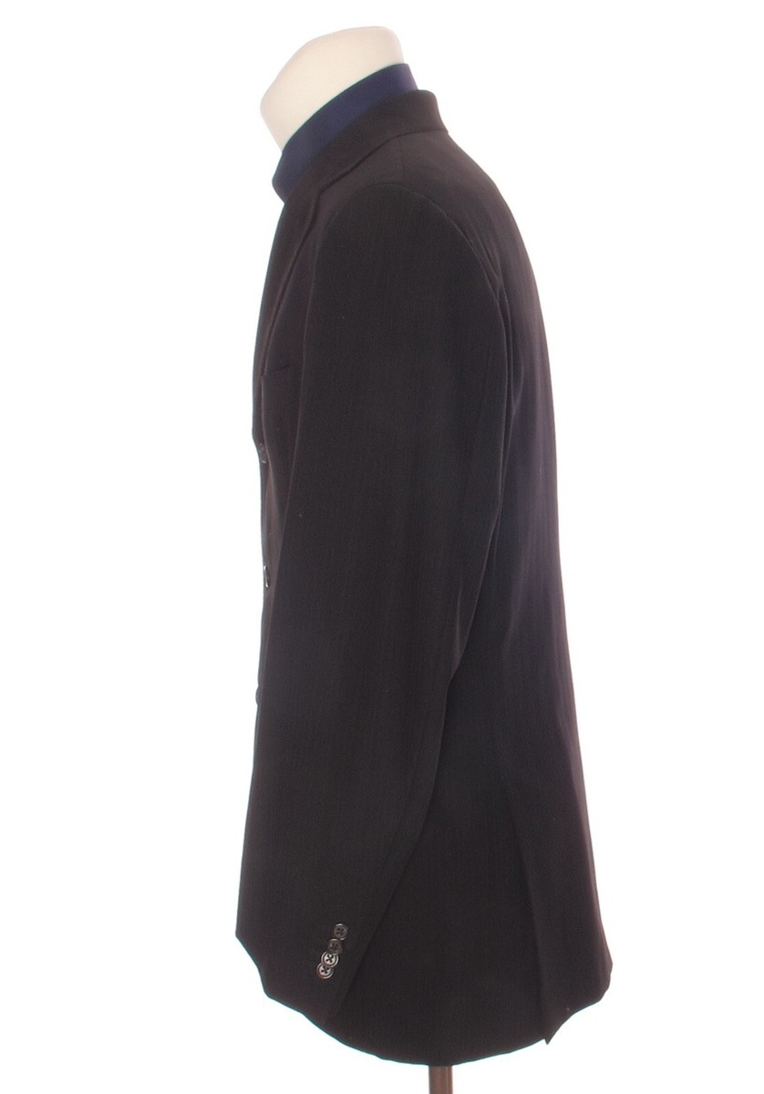 CC COLLECTION Corneliani Men's Black Pinstripe Suit Jacket