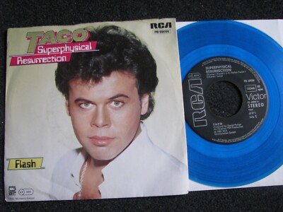 Taco-Superphysical Resurrection 7'' Vinyl- 1983 Germany-RCA-PB 69086-Blue Vinyl