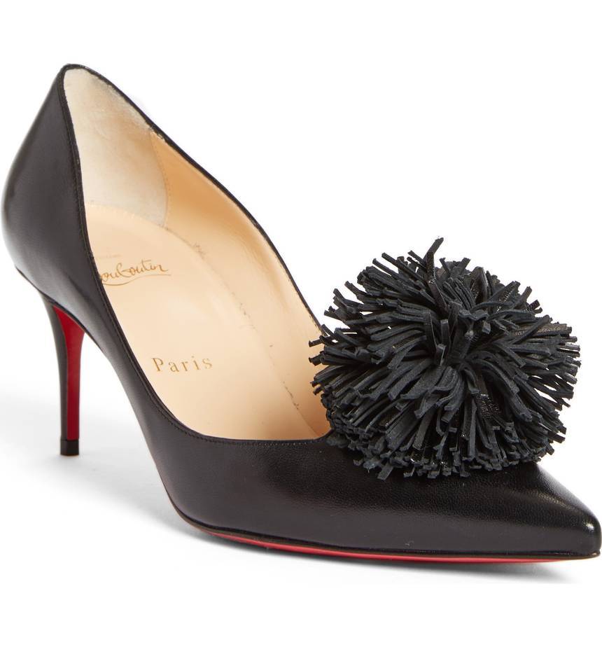 Christian Louboutin ブラックブーティ 36 Christian Louboutin Pumps Konstantina Pointy Toe Shoes 36