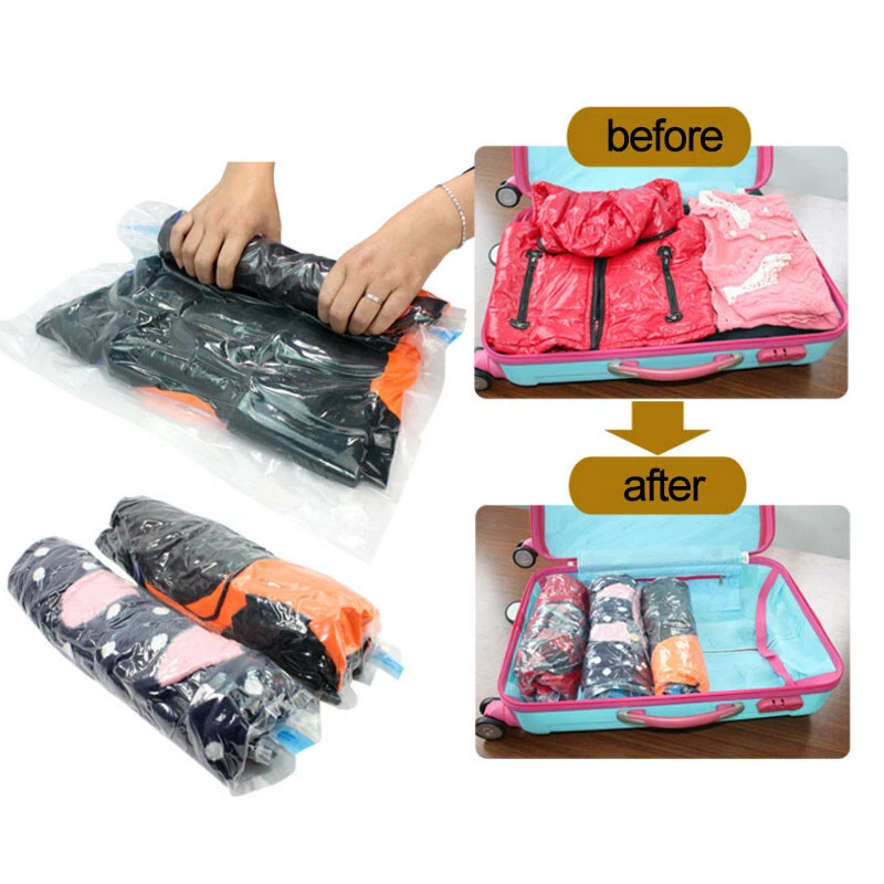 Vacuum Sealed Clothing Travel Bag Compact Storage x20