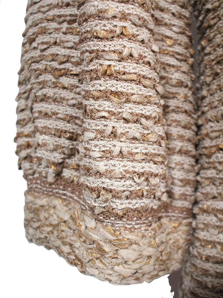 Новый с Ярлыками ST. JOHN вязаный Couture Tweed трикотажа глины Топпер куртка Blazer sz 10 $1695 - Изображение 3 из 4