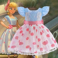 Kids Toy Story 4 Bo Peep Dress Costume Roleplay Accessories Dress Tutu Dress