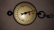 Rhewa Federzugwaage alt bis 25 kg Waage Zugwaage Messing Gusseisen Antik s.Foto