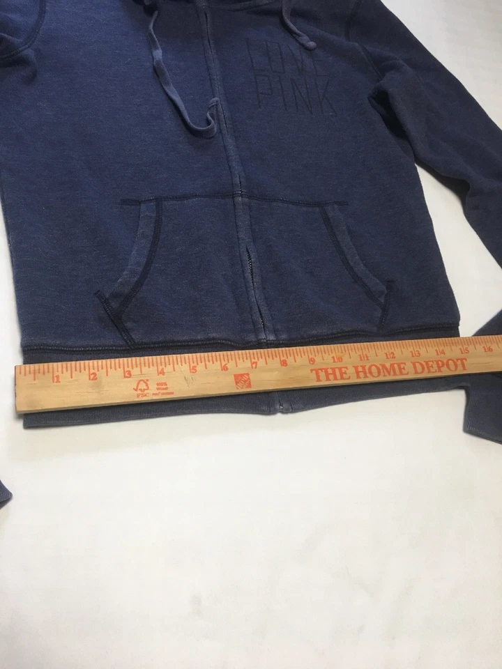 Chaqueta Victoria's Secret Sudadera con Capucha Azul Manga Larga Cremallera Con Bolsillos VS Foto 2 de 4