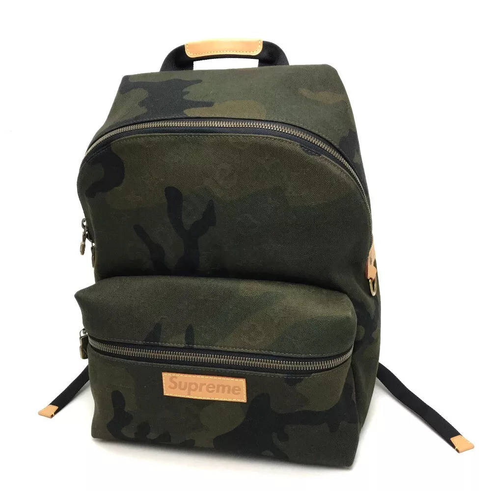 LOUIS VUITTON X SUPREME DENIM CAMOUFLAGE MONOGRAM APOLLO BACKPACK