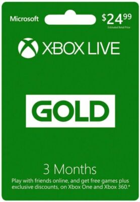 Microsoft 52K-00153 Xbox Live 3 Month Gold Cards Brings 10 Cards