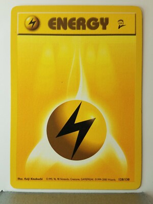 Lightning Energy 128/130 - VLP - Base Set 2 Pokemon Card - $2 Combined  Shipping | eBay