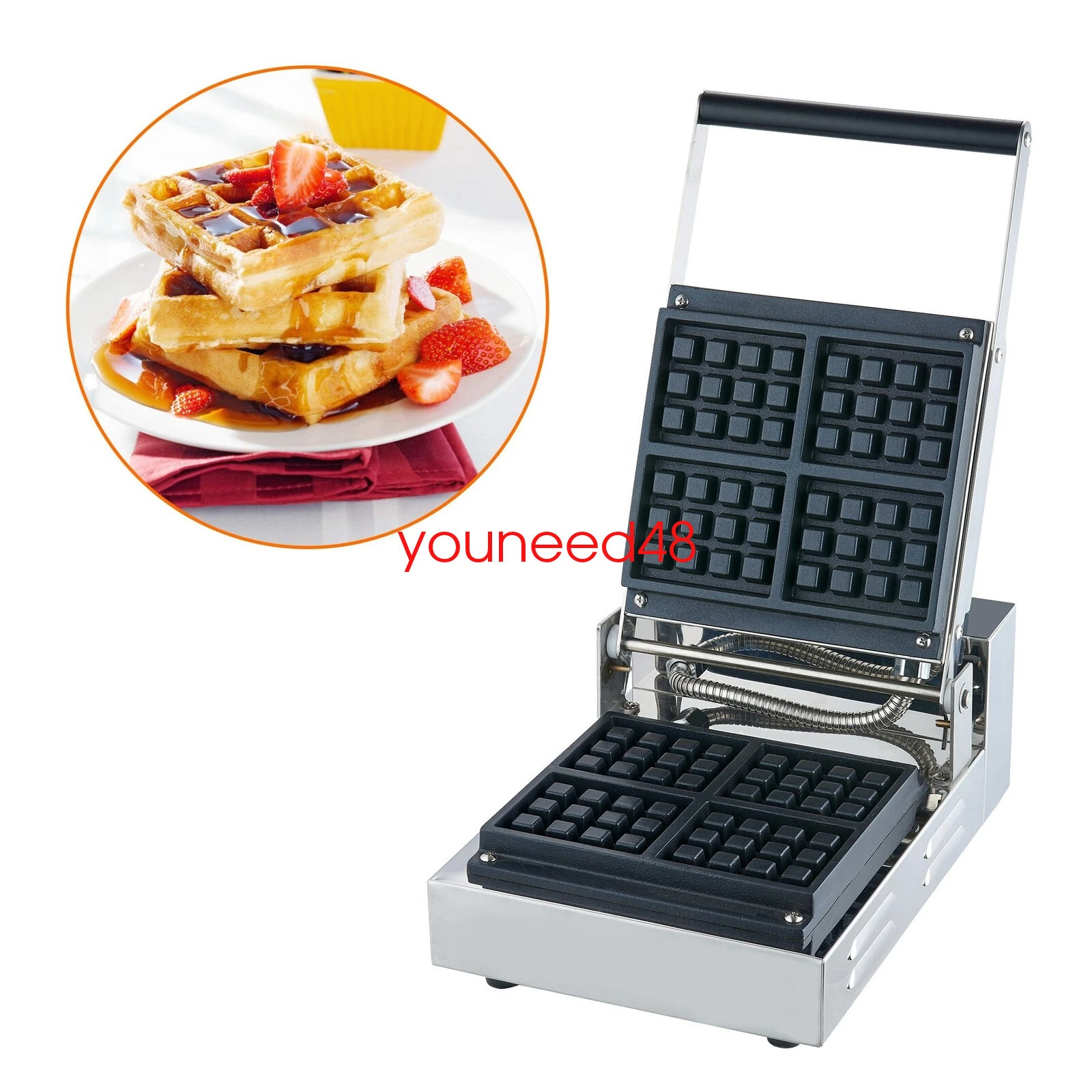 Square Waffle Oven Muffin Maker Waffle Machine Commercial Scone Maker Griddle