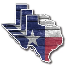  3pk Texas Lone Star State Flag Vinyl Decal Sticker Truck Car Bumper Car Window
