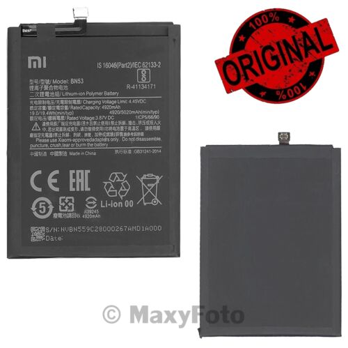 XIAOMI ORIGINAL REPLACEMENT BATTERY BN53 5020mAh LITHIUM FOR REDMI NOTES 10 PRO - Picture 1 of 3