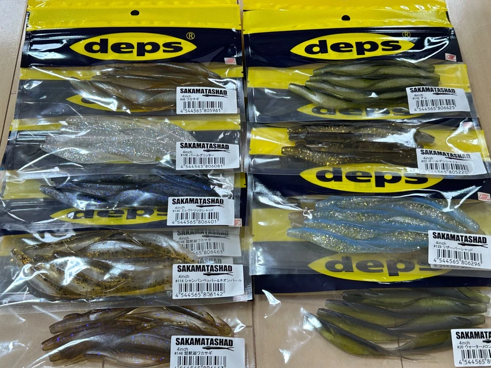 Deps Sakamata Shad 4 5 6 7 8 pulgadas plástico suave Jerkbait Hover elegir color Japón Foto 4 de 4