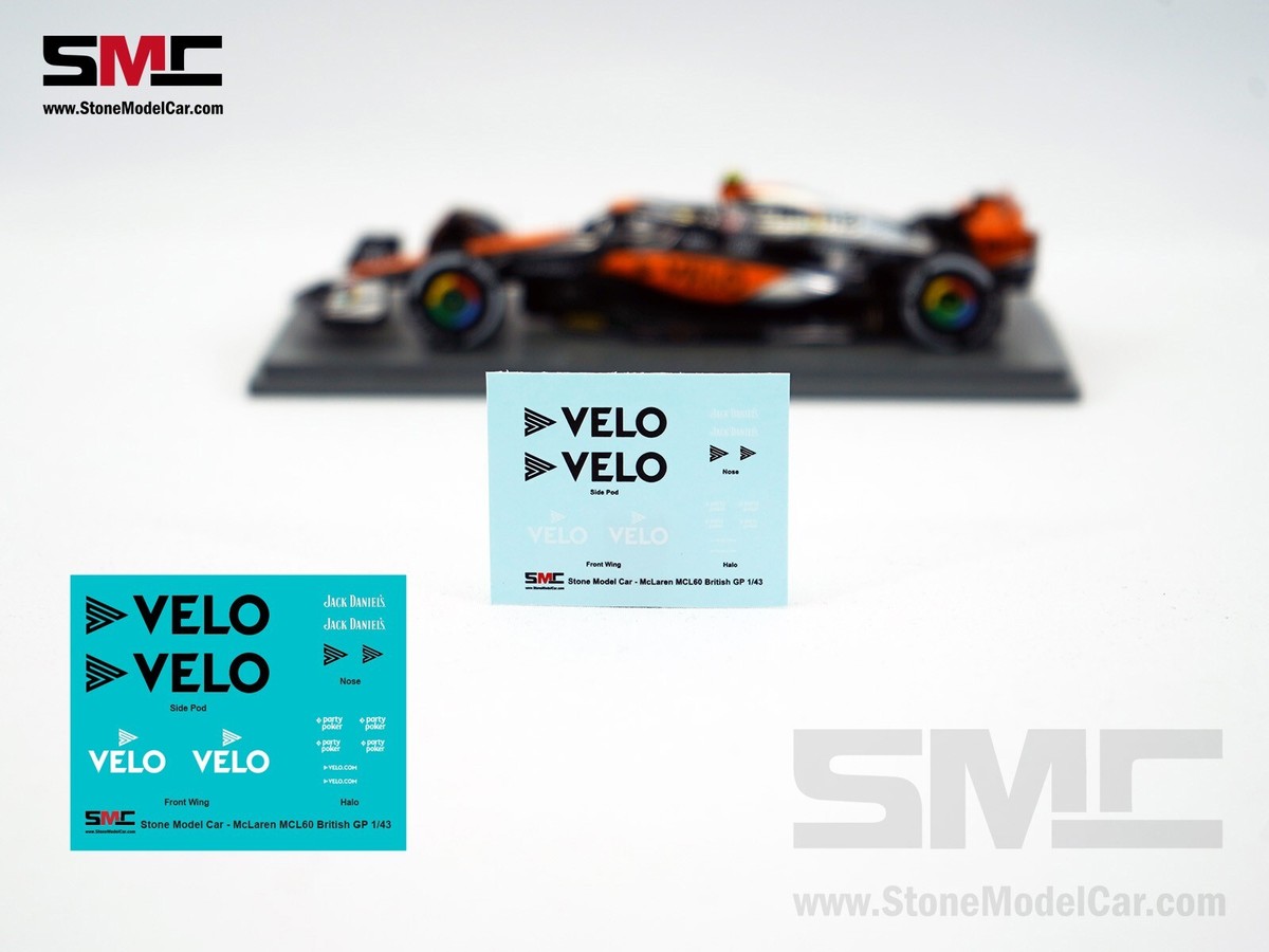 Decal for 1:43 Spark Chrome Special Livery Mclaren F1 MCL60