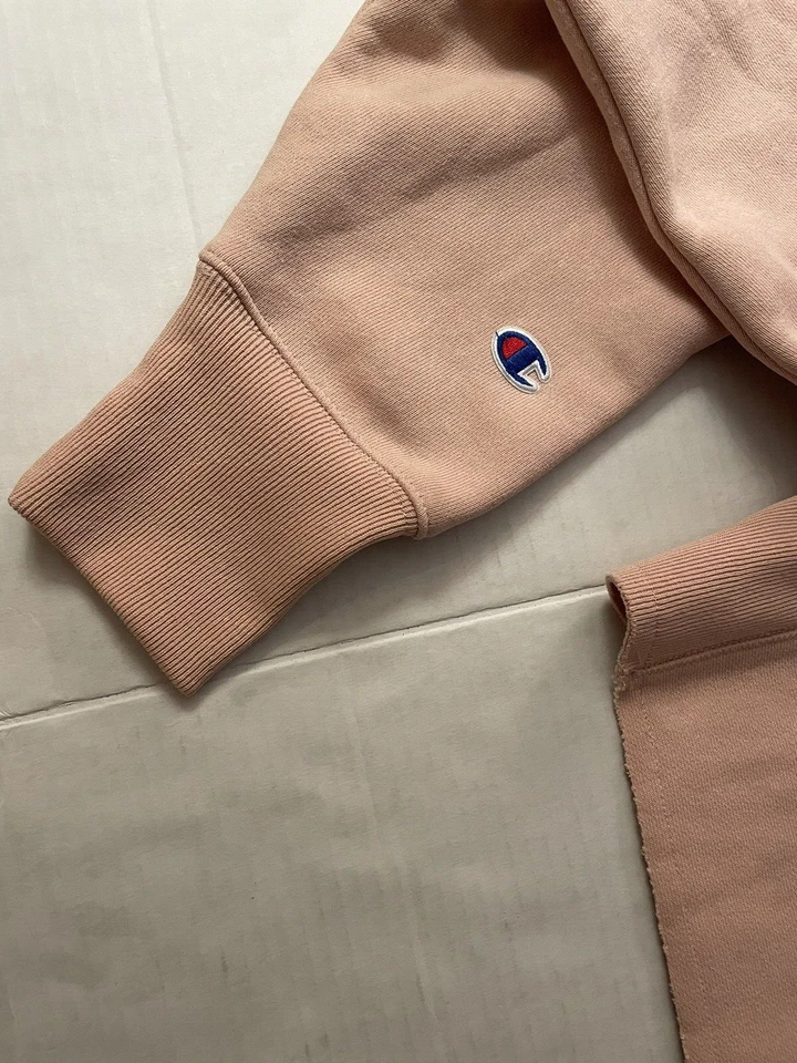 Champion Reverse Weave Cropped Sweatshirt Light Pink Women's Medium - Image 4 of 4