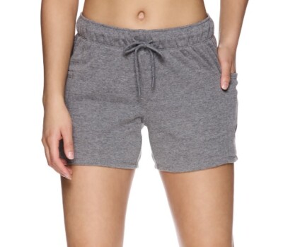 Reebok Women's Ultimate Soft French Terry Shorts Flint Grey Heather NWT 2XL