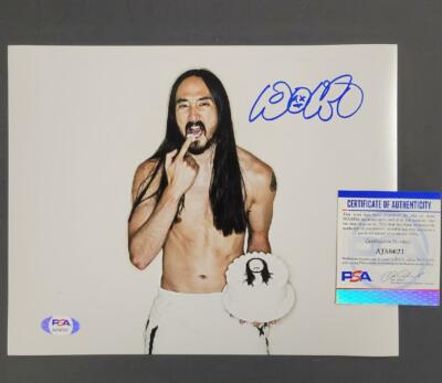 Steve Aoki signed 8x10 Photo Cake Face 2 EDM DJ Autograph ~ PSA