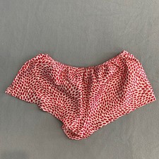 Victoria's Secret Rare Vintage Pajama Shorts Medium Women Red Lips Print