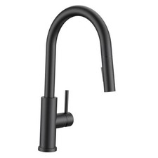 Black Kitchen Faucet with Pull Down Sprayer Single Handle Classic Matte Black