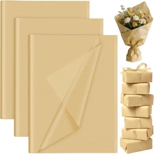 60 Sheets Kraft Tissue Paper Bulk, PLULON Gift Wrapping 