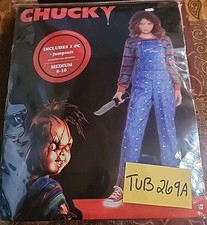 New Chucky Childs Play Halloween Kids Costume Standard Size M Jumpsuit