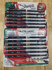 Lot of 2 - Sharpie Creative Markers Brush Bullet Tips Assorted Colors 12 Ct