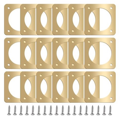 Hotop 18 Pieces Metal Bird House Guard with Copper Portal Bird House Hole Protec