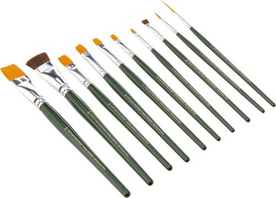Plaid FolkArt Premium One Stroke Brush Set ~ 10 Pcs ~ 1059
