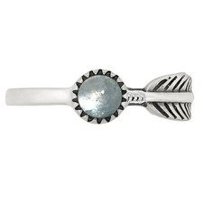 Natural Rainbow Moonstone - India 925 Sterling Silver Ring s.4.5 Jewelry R-1042