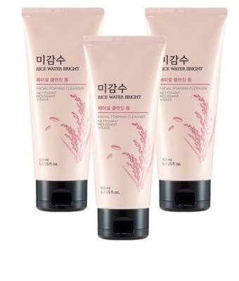 THE FACE SHOP Rice Water Bright Facial Cleanser Foam 150ml x 3 Korean Skincare