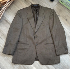 Vintage Blazer Herringbone Brown Men's Size 40 Bert Pulitzer Wool