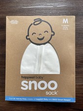 NEW Happiest Baby Snoo Sleep Sack Size Medium 2-4 Mons 12-18lbs Cream/Off-White