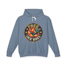 Funny Rooster Hoodie, Lightweight Sweatshirt, Gifts for Farm Lovers