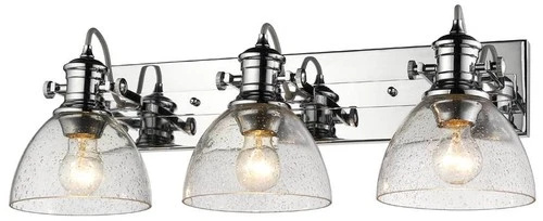 Hines 25 1/4" Wide Chrome Metal 3-Light Bath Light - Picture 1 of 5