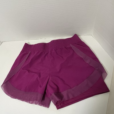 Layer8 Girls XL Pink Shorts With Mesh Trimmed Overlay