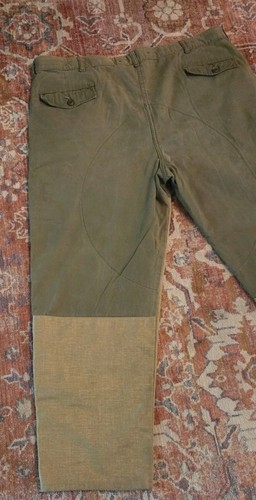 Vintage 70s LL Bean Hunting Fishing Double Knee 46 Waist MADE IN USA Green Pants - Picture 10 of 14