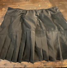 Womens Head Athletic Tennis Skirt Ruffled Size medium Golf skort black pleated