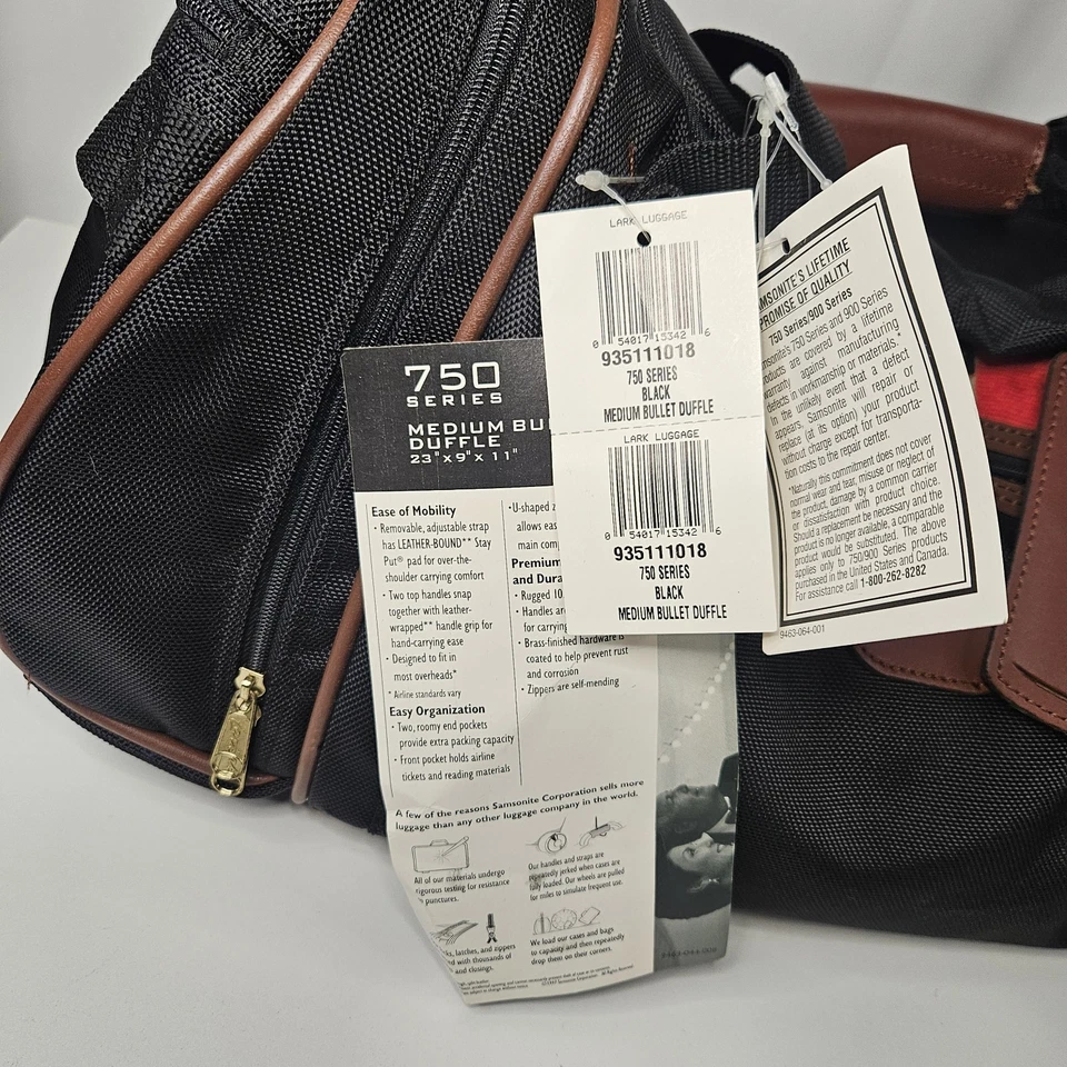 NUEVO CON ETIQUETAS De Colección LARK Bolsa de Viaje Maleta de Mano Equipaje Suave Negro 20” Lock&K Foto 2 de 4